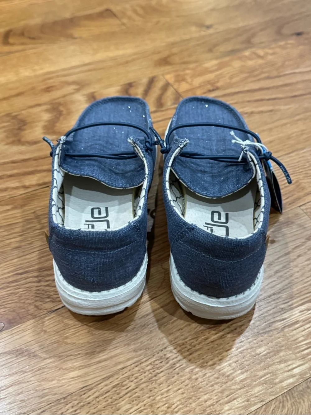 Hey Dude Wendy Sparkling Denim kids sz k12 loafer